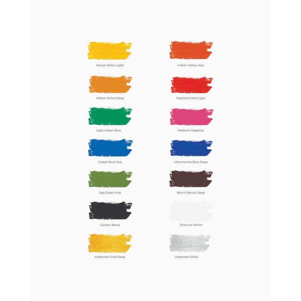 Camel Artist HD Acrylics - Set of 14 Tubes - 20ml Each